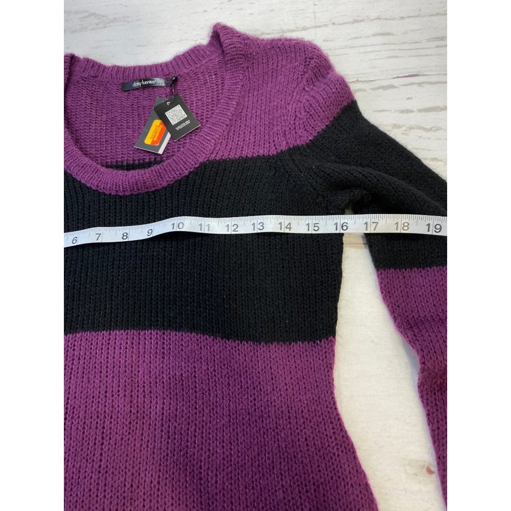 Daisy Fuentes Color Block Mini Sweater Dress Scoop Neck Size Small NWT - Picture 6 of 8